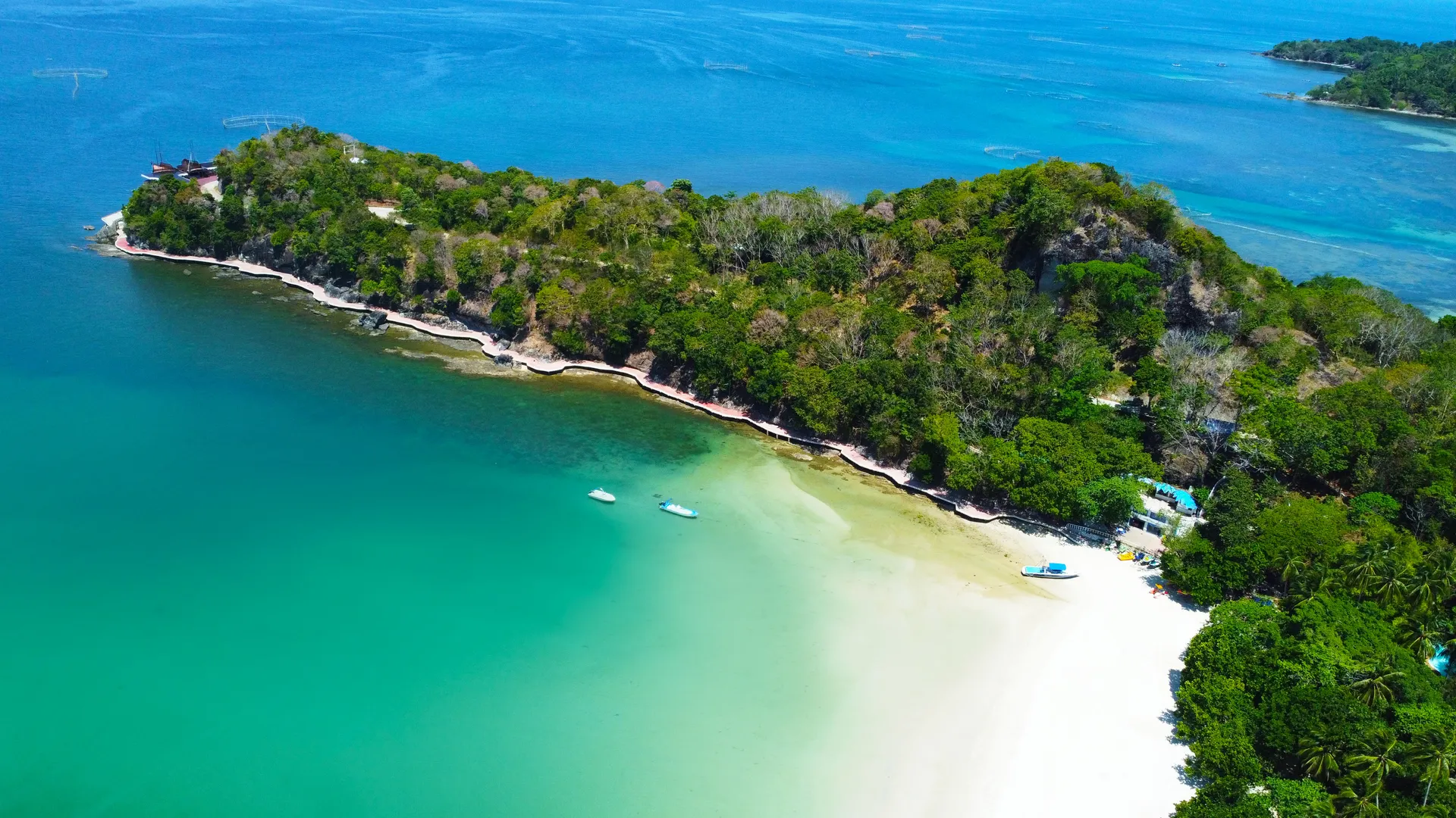 The coastline and islands off Dapitan.