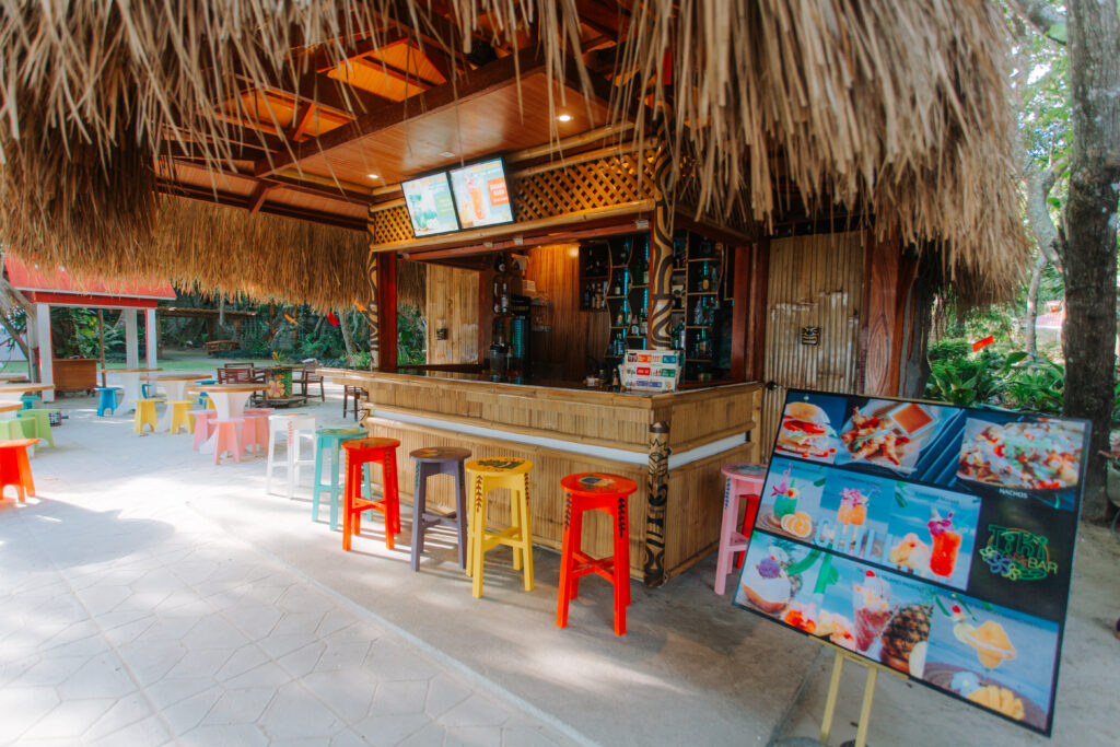 Tiki Bar on the shoreline.