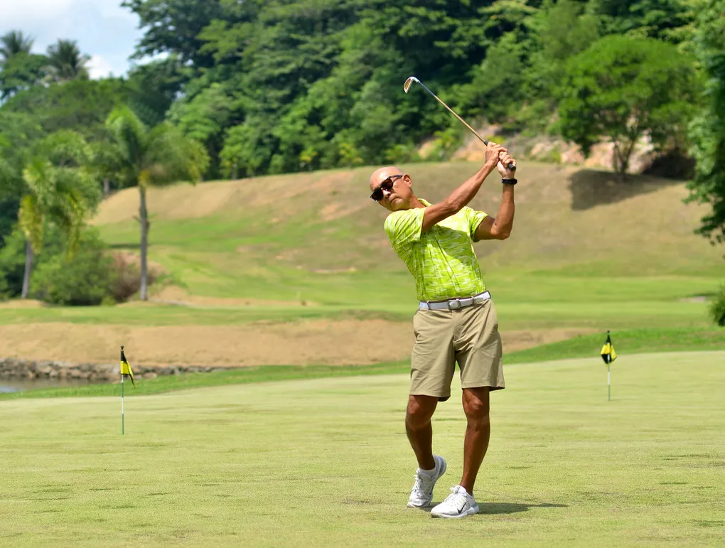 A tournament gathering at the course.